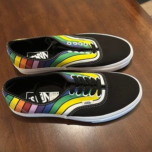 Vans Shoes Unisex Authentic Black Refract Rainbow - New